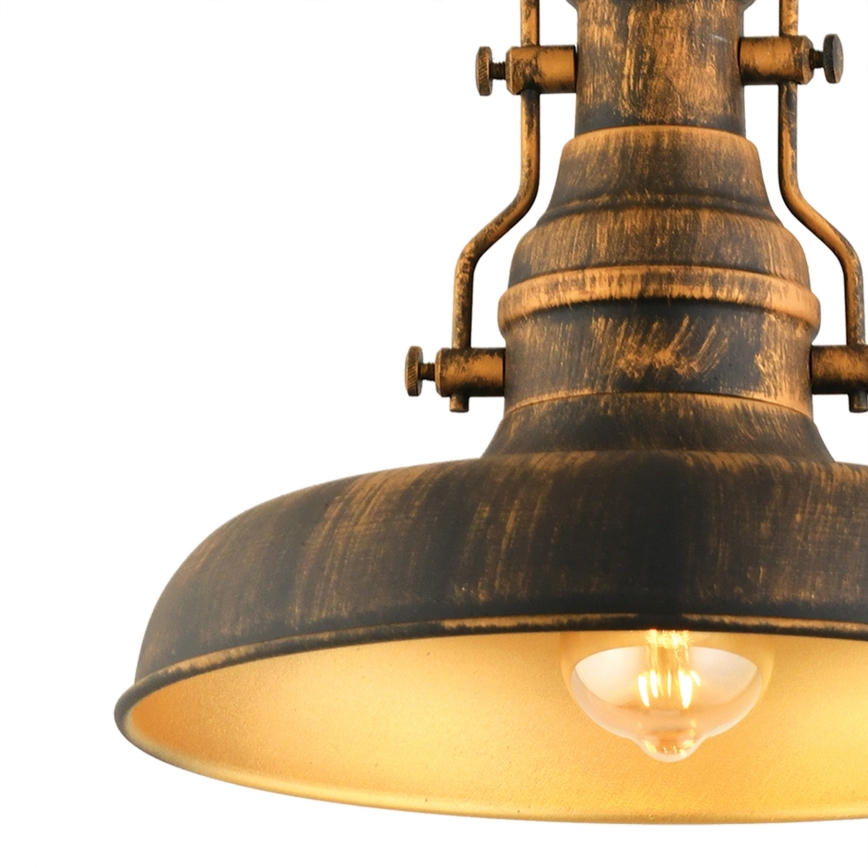 Żyrandol na łańcuchu 1xE27/40W/230V brąz