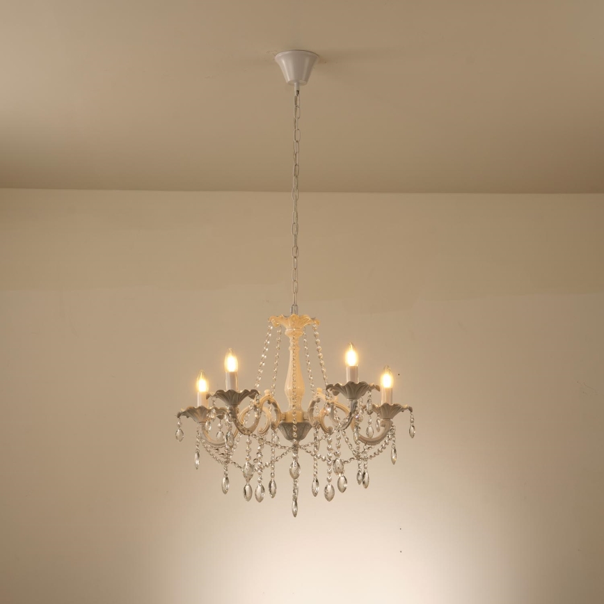 Żyrandol na łańcuchu 5xE14/15W/230V