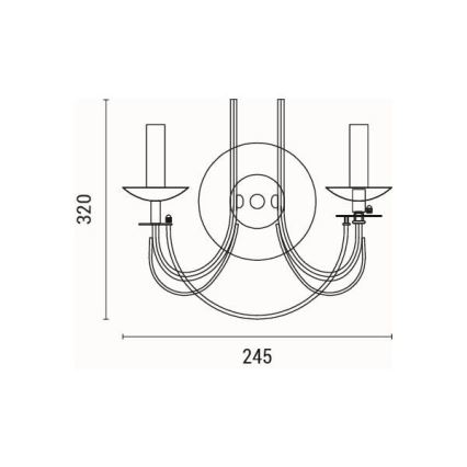 Żyrandol na łańcuchu 5xE14/15W/230V