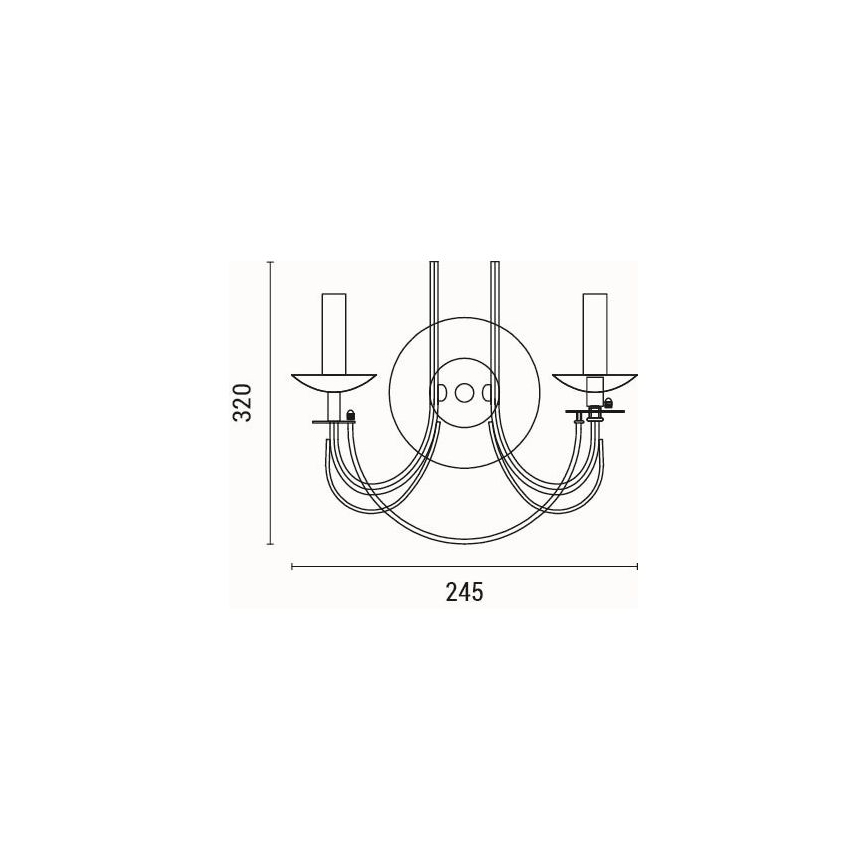 Żyrandol na łańcuchu 5xE14/15W/230V