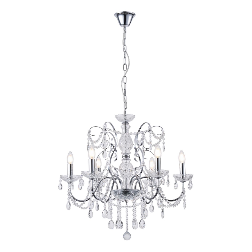 Żyrandol na łańcuchu 6xE14/15W/230V