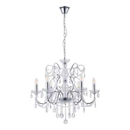 Żyrandol na łańcuchu 6xE14/15W/230V