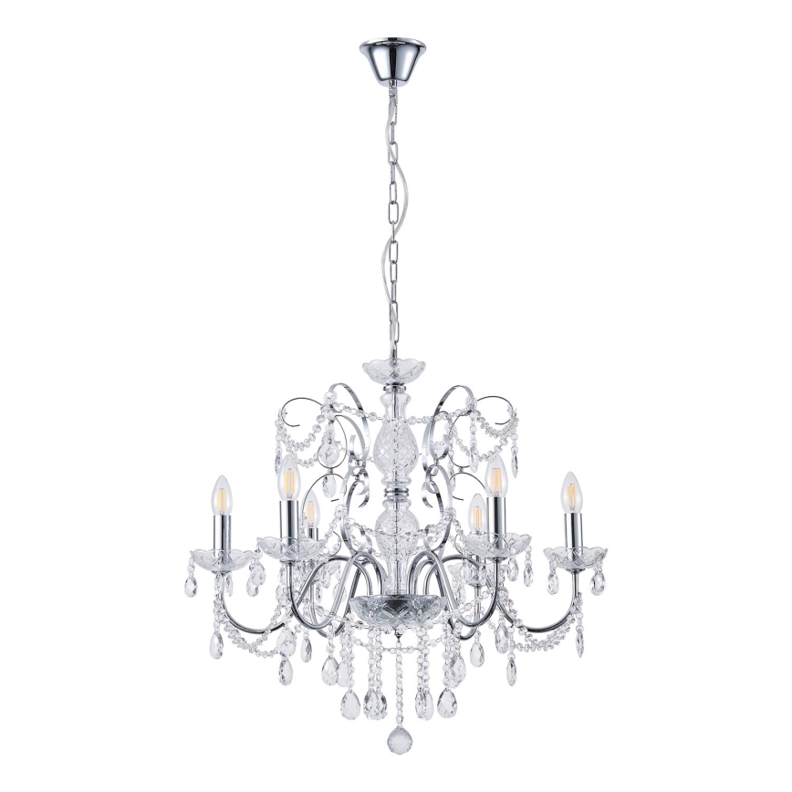 Żyrandol na łańcuchu 6xE14/15W/230V