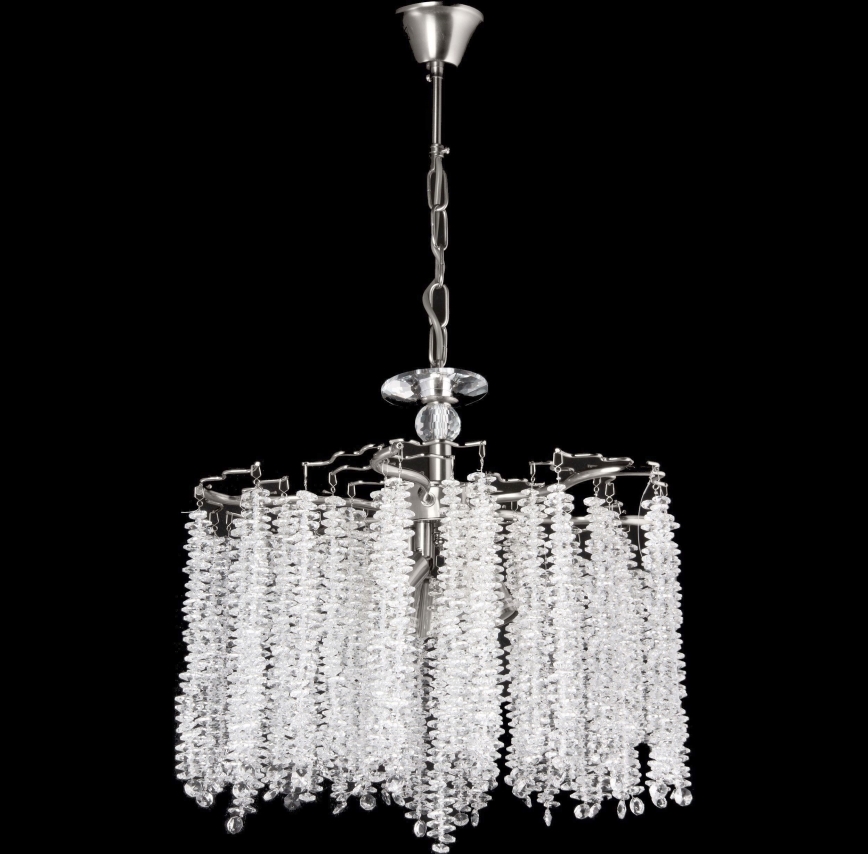 Żyrandol na łańcuchu 6xE14/60W/230V śr. 46 cm chrom błyszczący