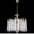 Żyrandol na łańcuchu 6xE14/60W/230V śr. 46 cm złoty