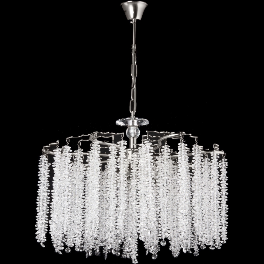 Żyrandol na łańcuchu 7xE14/60W/230V śr. 54 cm chrom błyszczący