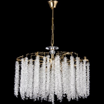 Żyrandol na łańcuchu 7xE14/60W/230V śr. 54 cm złoty