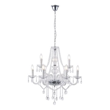 Żyrandol na łańcuchu 9xE14/15W/230V
