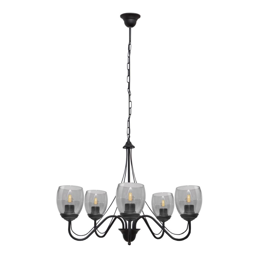 Żyrandol na łańcuchu ALLENA 5xE27/15W/230V