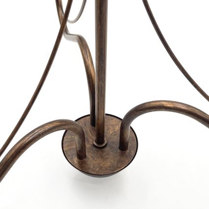 Żyrandol na łańcuchu ANTON 3xE14/15W/230V brązowy