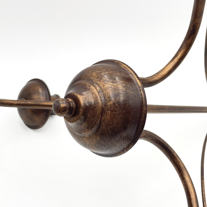 Żyrandol na łańcuchu ANTON 3xE14/15W/230V brązowy