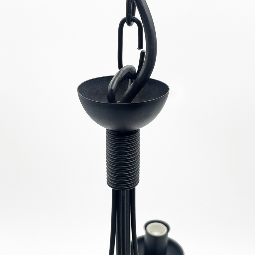 Żyrandol na łańcuchu ANTON 5xE14/15W/230V czarny