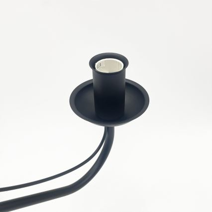 Żyrandol na łańcuchu ANTON 6xE14/60W/230V czarny