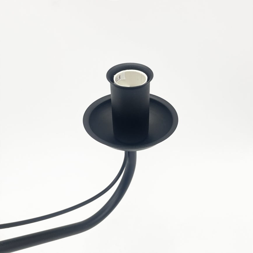 Żyrandol na łańcuchu ANTON 6xE14/60W/230V czarny