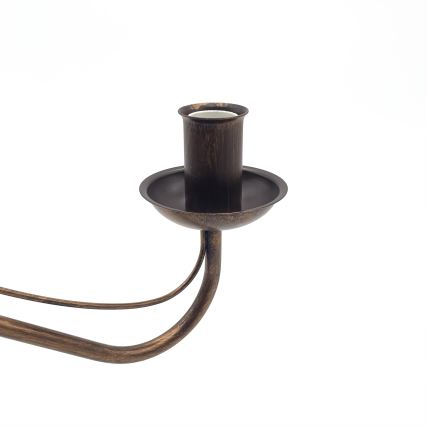 Żyrandol na łańcuchu ANTON 6xE14/60W/230V, kolor brązowy