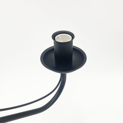 Żyrandol na łańcuchu ANTON 8xE14/60W/230V czarny