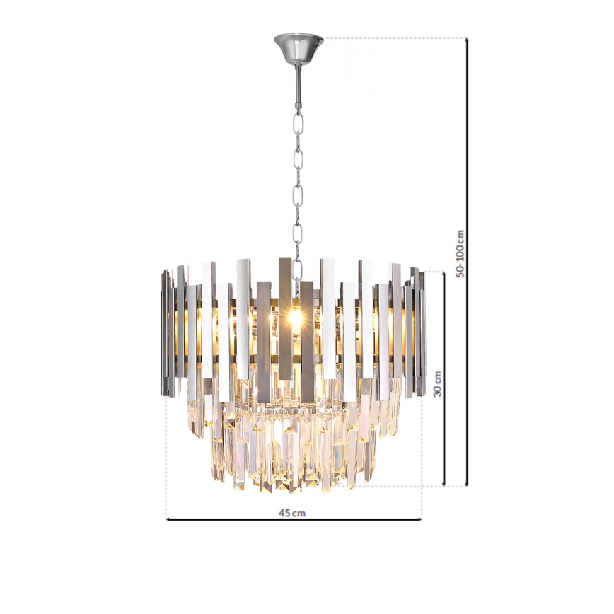 Żyrandol na łańcuchu ASPEN 6xE14/40W/230V