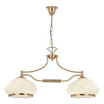 Żyrandol na łańcuchu ASTORIA 2xE27/15W/230V złoty
