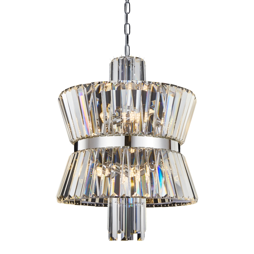 Żyrandol na łańcuchu AURELIA 8xE14/40W/230V matowy chrom