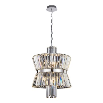 Żyrandol na łańcuchu AURELIA 8xE14/40W/230V matowy chrom