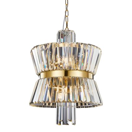 Żyrandol na łańcuchu AURELIA 8xE14/40W/230V złoty