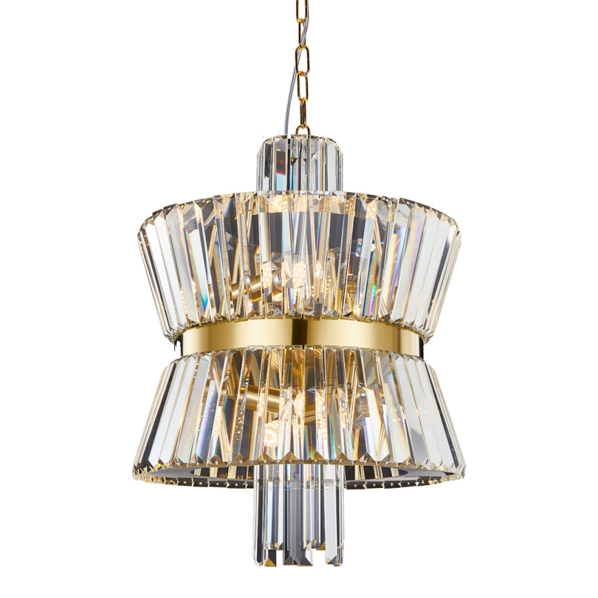 Żyrandol na łańcuchu AURELIA 8xE14/40W/230V złoty