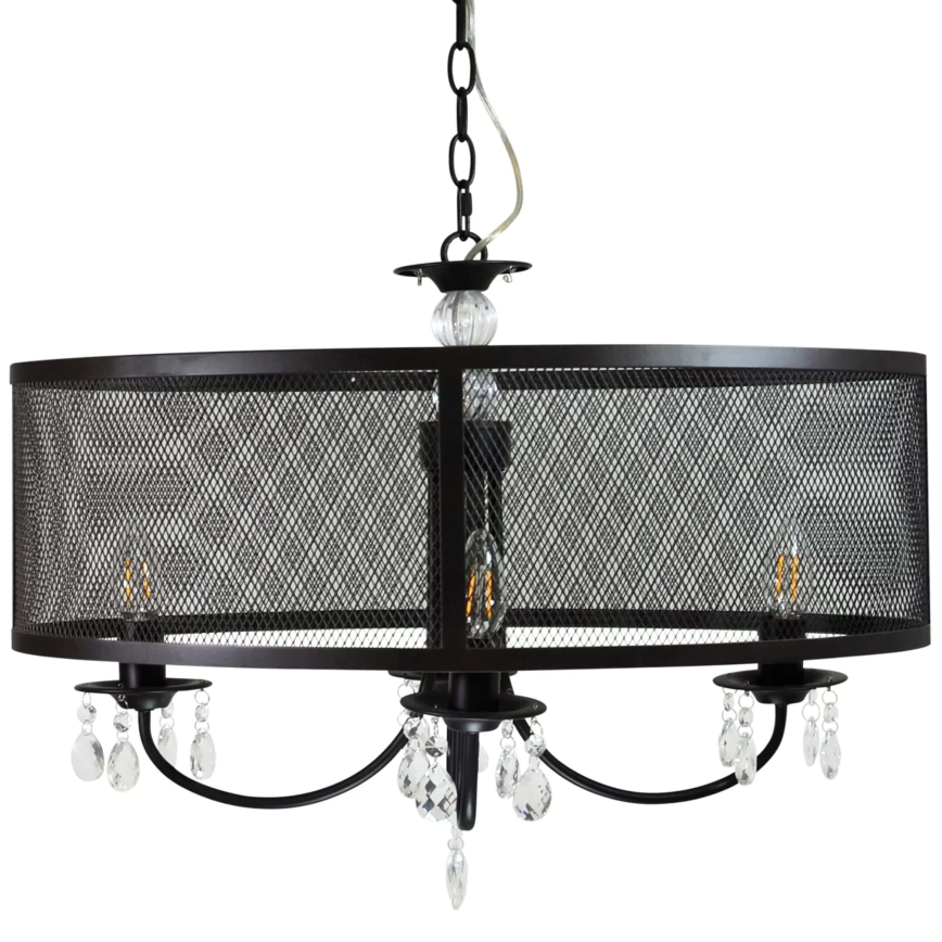 Żyrandol na łańcuchu BRESSO 4xE14/12W/230V czarny