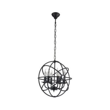 Żyrandol na łańcuchu CAGE 6xE14/60W/230V