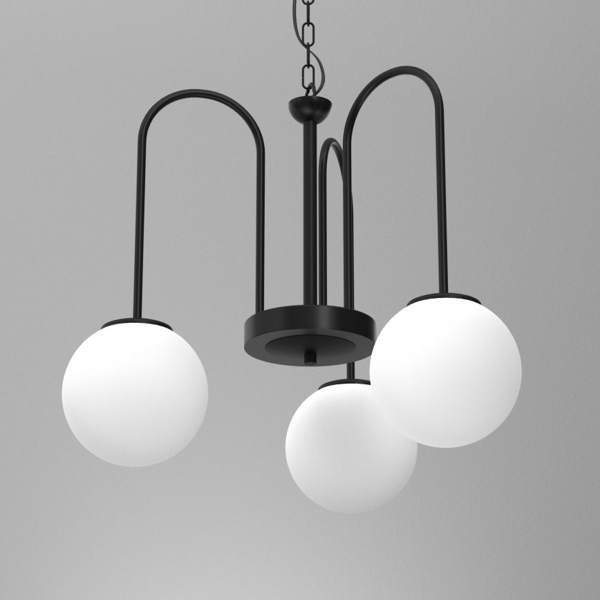 Żyrandol na łańcuchu CAMBRIDGE 3xE14/60W/230V czarny