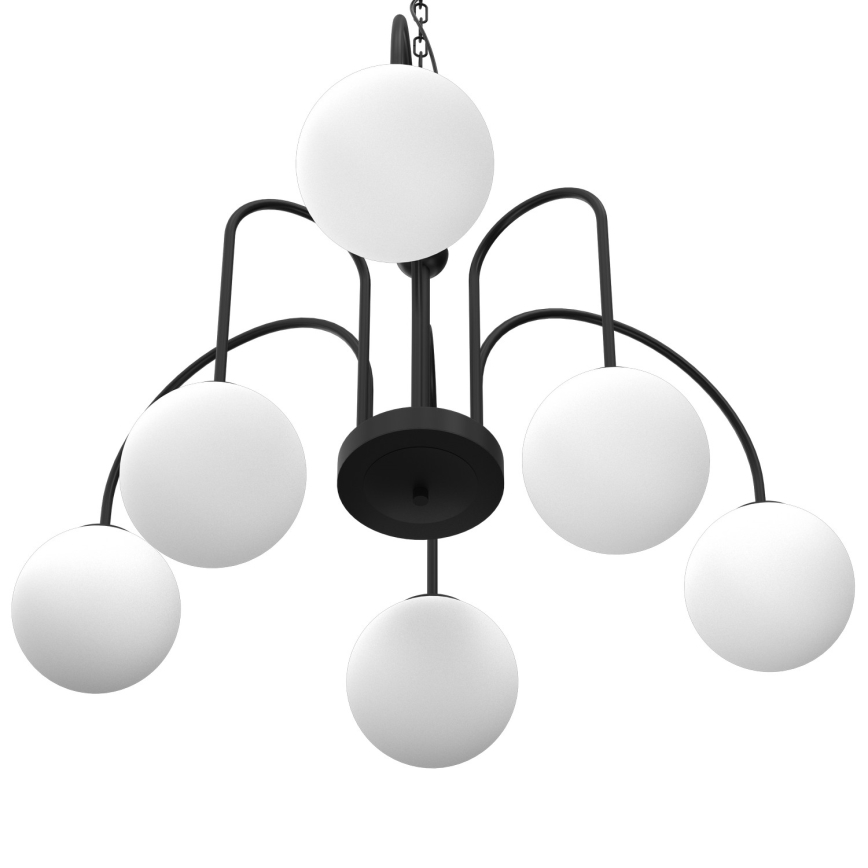 Żyrandol na łańcuchu CAMBRIDGE 6xE14/60W/230V czarny