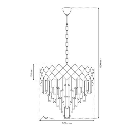 Żyrandol na łańcuchu CARISMA 9xE14/40W/230V matowy chrom