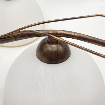 Żyrandol na łańcuchu COBRA 5xE27/60W/230V brąz/patyna