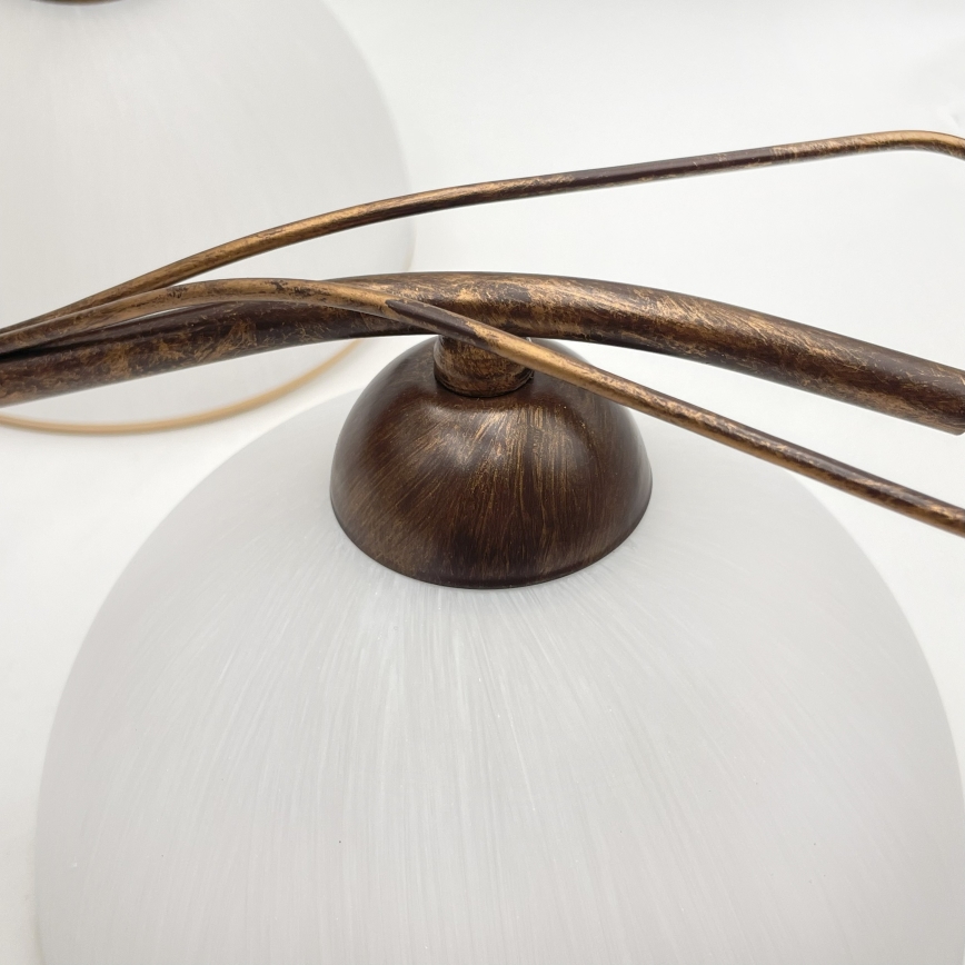 Żyrandol na łańcuchu COBRA 5xE27/60W/230V brąz/patyna