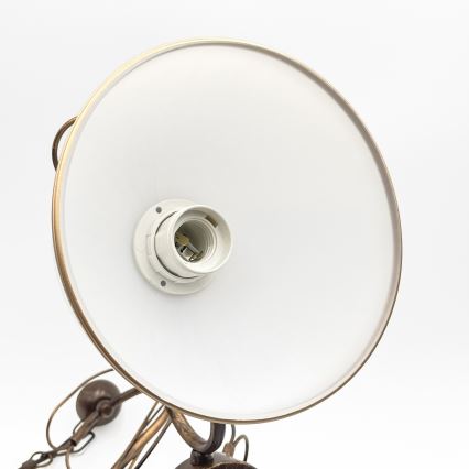 Żyrandol na łańcuchu COBRA 5xE27/60W/230V brąz/patyna