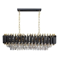Żyrandol na łańcuchu CRISTAL 10xE14/10W/230V czarny/złoty