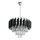 Żyrandol na łańcuchu CRISTAL 5xE14/10W/230V czarny/matowy chrom