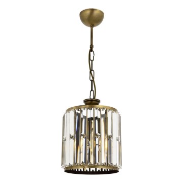 Żyrandol na łańcuchu CRYSTALLINE 1xE27/6W/230V brązowy