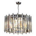Żyrandol na łańcuchu CRYSTALLINE 6xE14/40W/230V błyszczący chrom