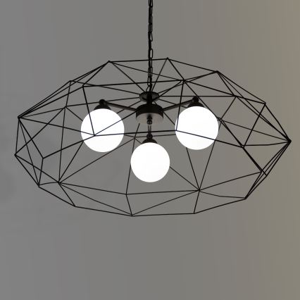 Żyrandol na łańcuchu DEXA 3xG9/10W/230V czarny