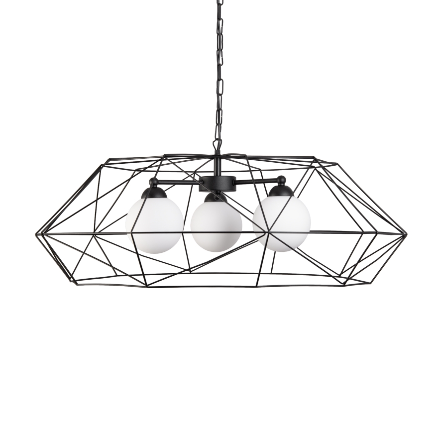 Żyrandol na łańcuchu DEXA 3xG9/10W/230V czarny