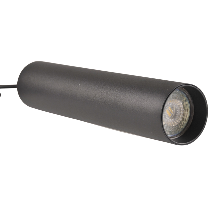 Żyrandol na łańcuchu do systemu szynowego MARIBEL 3xGU10/10W/230V + 1 m system szynowy  czarny