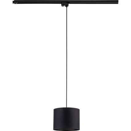 Żyrandol na lince do 1-fazowego systemu szynowego TRACER 1xE27/15W/230V śr. 20 cm czarny