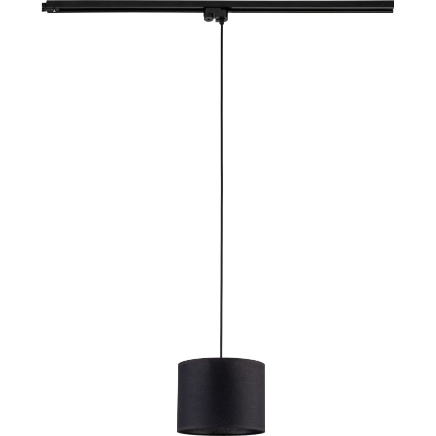 Żyrandol na lince do 1-fazowego systemu szynowego TRACER 1xE27/15W/230V śr. 20 cm czarny