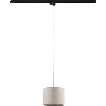 Żyrandol na lince do 1-fazowego systemu szynowego TRACER 1xE27/15W/230V śr. 20 cm czarny/szary