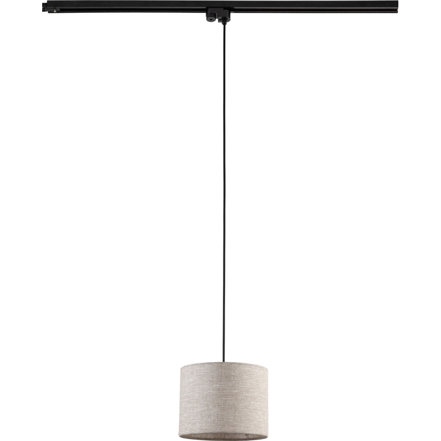 Żyrandol na lince do 1-fazowego systemu szynowego TRACER 1xE27/15W/230V śr. 20 cm czarny/szary