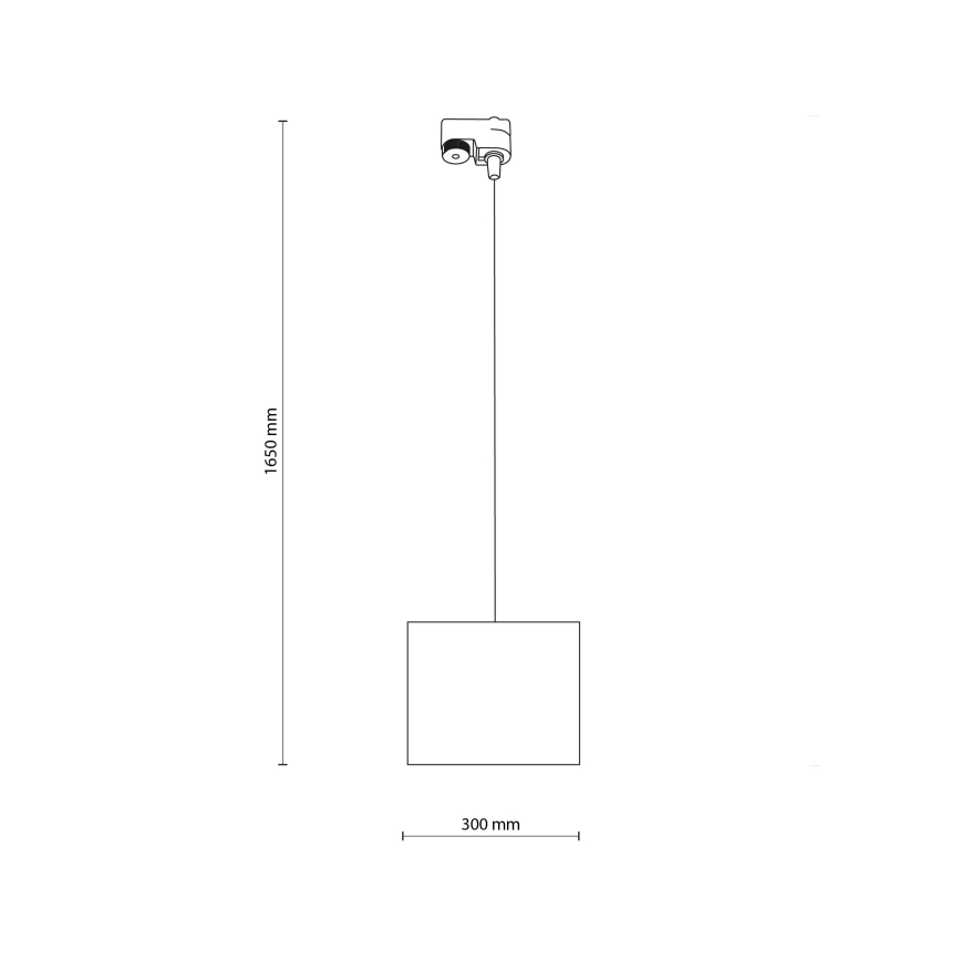Żyrandol na lince do 1-fazowego systemu szynowego TRACER 1xE27/15W/230V śr. 30 cm czarny/biały