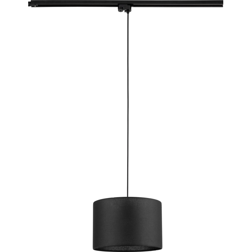 Żyrandol na lince do 1-fazowego systemu szynowego TRACER 1xE27/15W/230V śr. 30 cm czarny