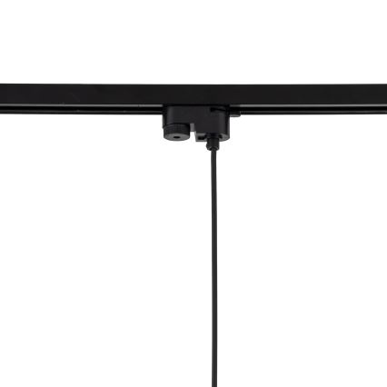 Żyrandol na lince do 1-fazowego systemu szynowego TRACER 1xE27/15W/230V śr. 38 cm czarny/brązowy
