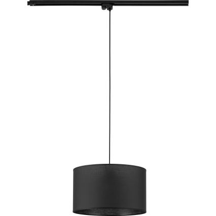 Żyrandol na lince do 1-fazowego systemu szynowego TRACER 1xE27/15W/230V śr. 38 cm czarny