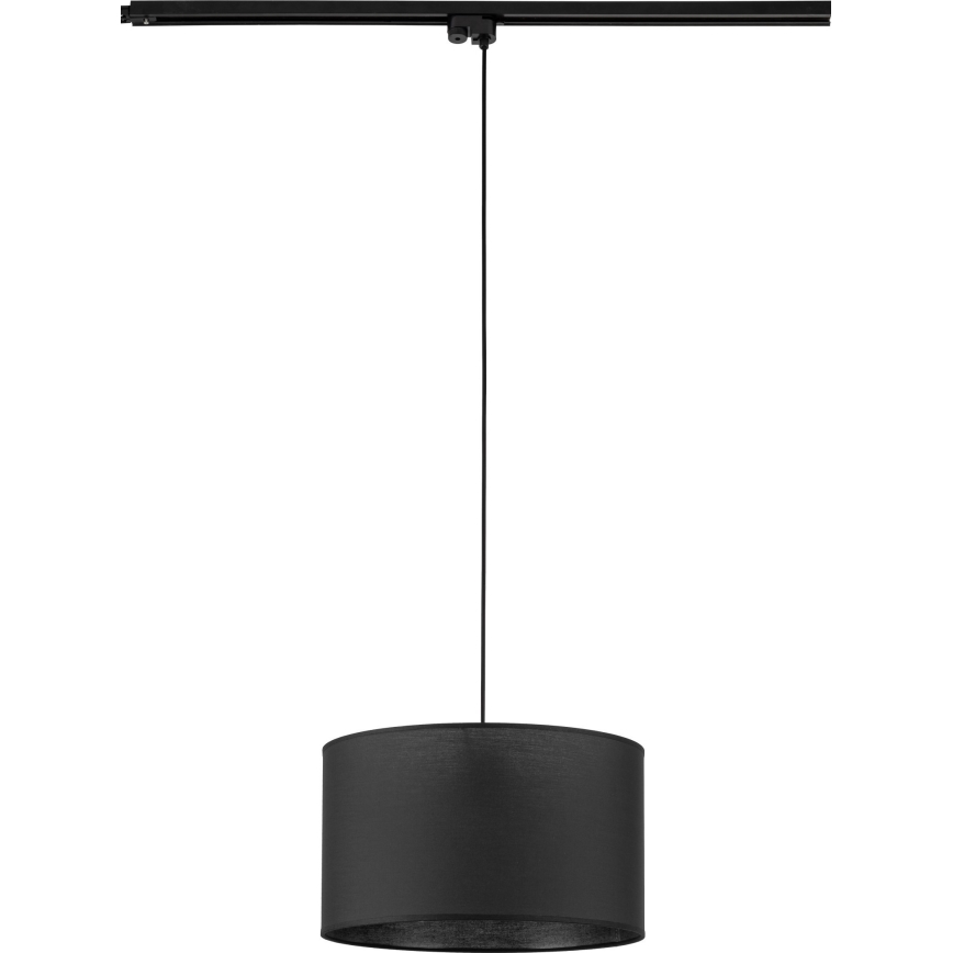 Żyrandol na lince do 1-fazowego systemu szynowego TRACER 1xE27/15W/230V śr. 38 cm czarny